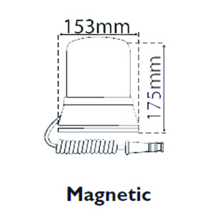 Girofar Rotativ 12V cu prindere magnetica